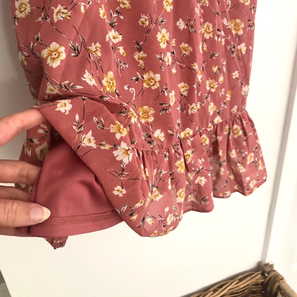 Lulus | Rusty Rose Floral Print Dress - Picture 7 of 10